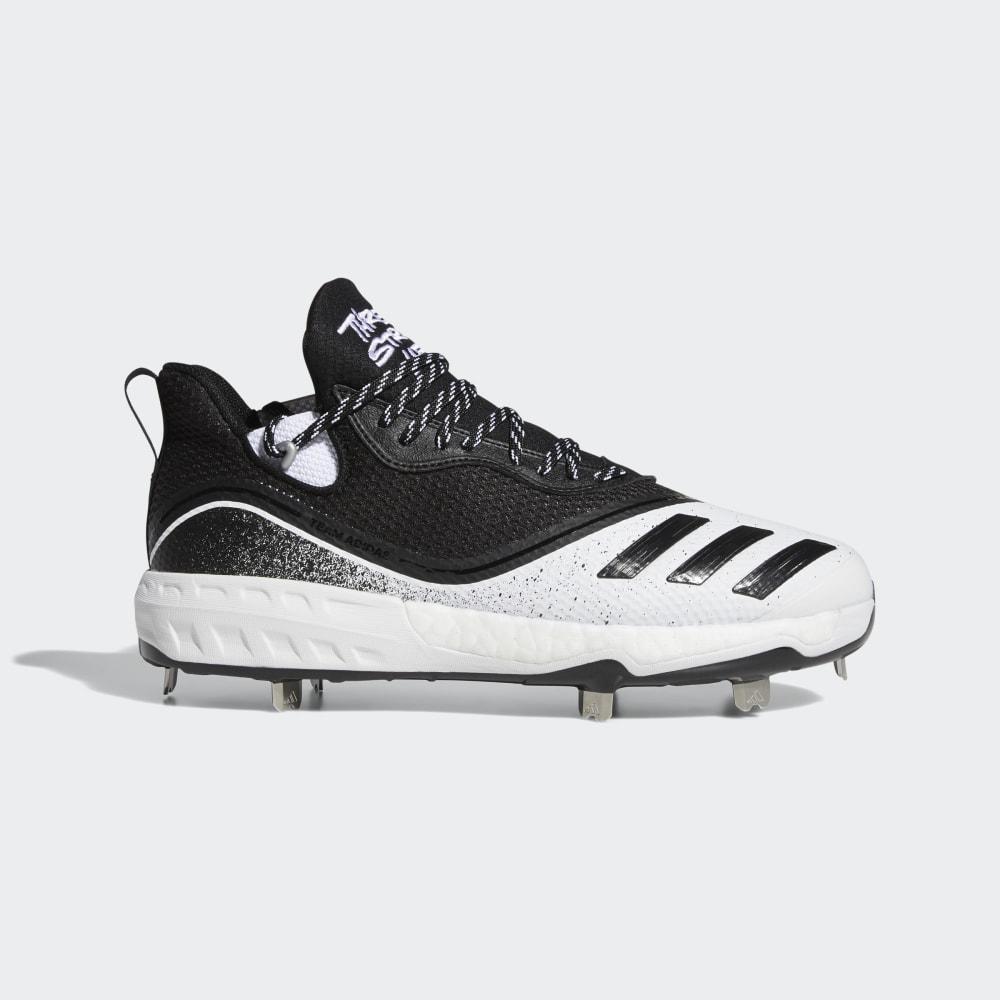 Adidas Men's Icon V Baseball Cleats White/Black/Silver Metal Ireland G28249